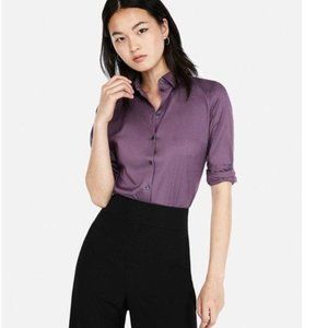 Express Fitted Essential Shirt in Purple - M
